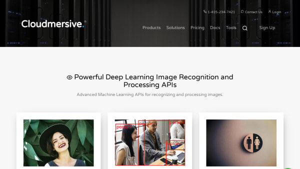 Cloudmersive's website screenshot