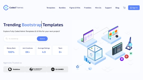 CodedThemes's website screenshot