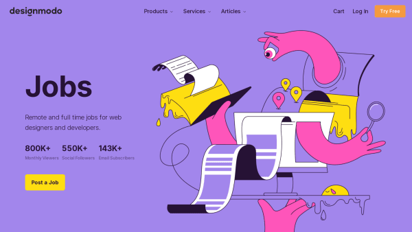Designmodo Jobs's website screenshot