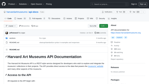 Harvard Art Museums's website screenshot