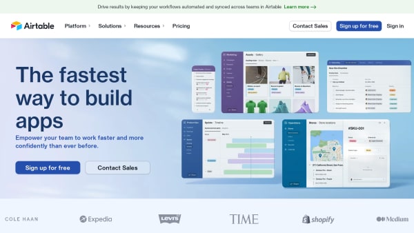 Airtable's website screenshot