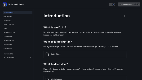 Waifu.im's website screenshot
