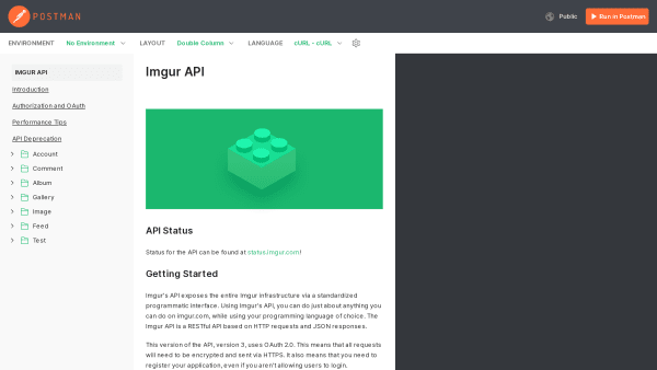 Imgur's website screenshot