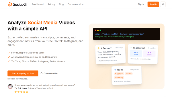 SocialKit's website screenshot