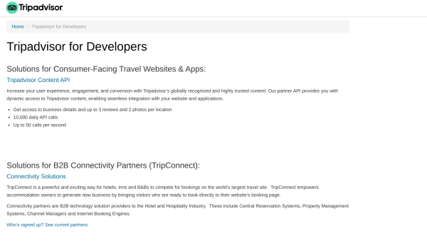 Tripadvisor's website screenshot