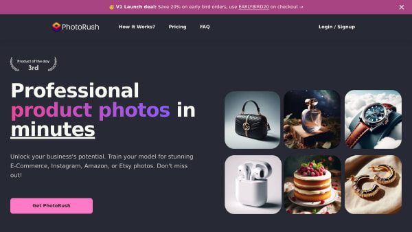 Photo Rush's website screenshot