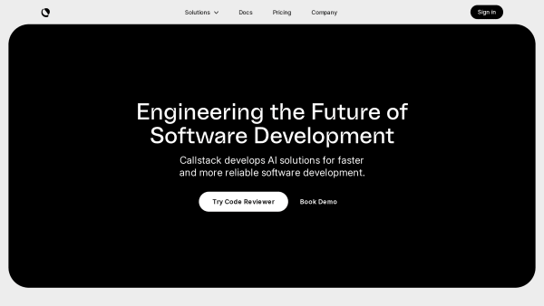 Callstack.ai Code Reviewer's website screenshot