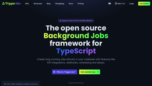 Trigger.dev's website screenshot