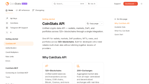 CoinStats's website screenshot