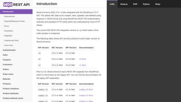 WooCommerce's website screenshot