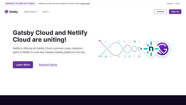 Gatsby's website screenshot