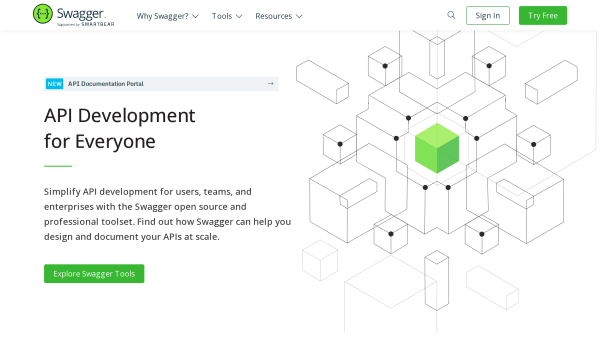 Swagger's website screenshot
