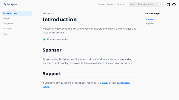 Bootprint's website screenshot