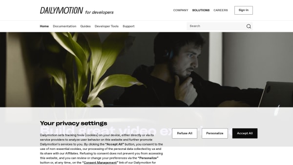 Dailymotion's website screenshot