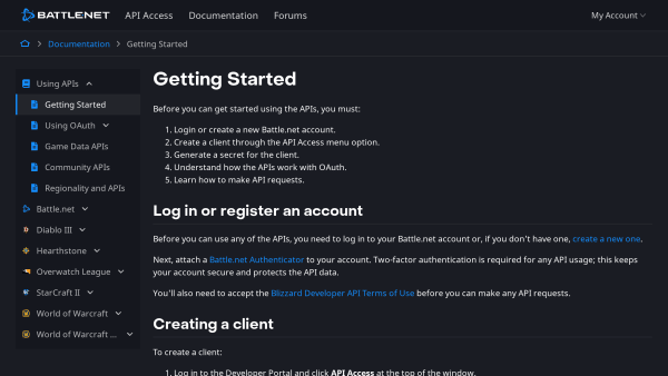 Battle.net's website screenshot