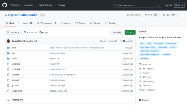 Sonar's website screenshot