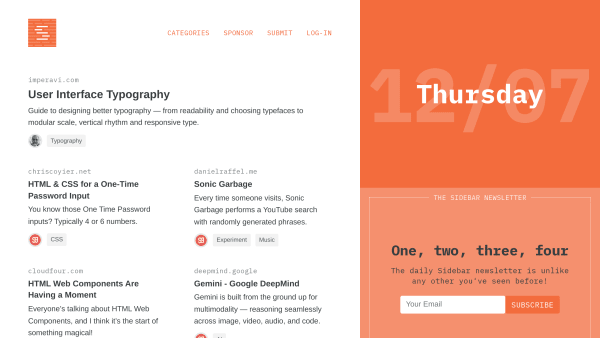 Sidebar's website screenshot