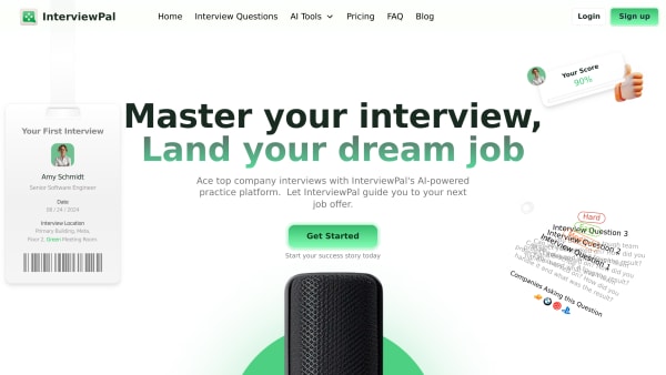 InterviewPal's website screenshot