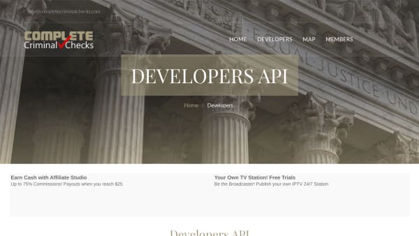 Complete Criminal Checks's website screenshot