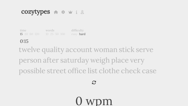 Cozytypes's website screenshot