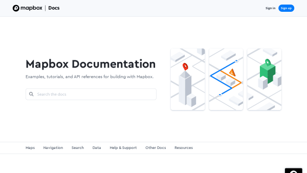 Mapbox's website screenshot