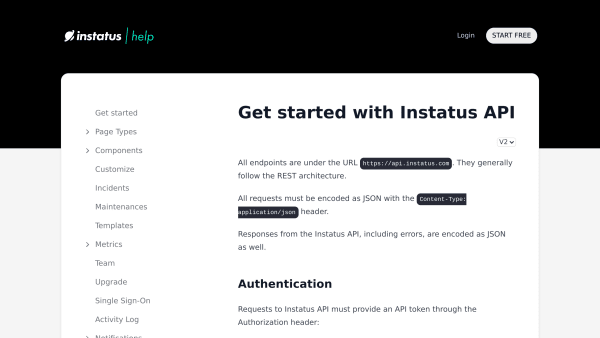 Instatus's website screenshot