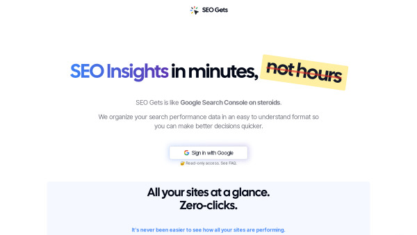 SEO Gets's website screenshot