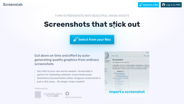Screenstab's website screenshot