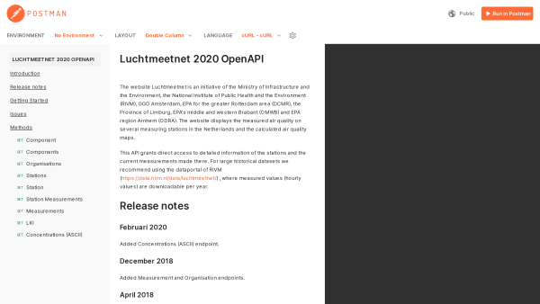 Luchtmeetnet's website screenshot
