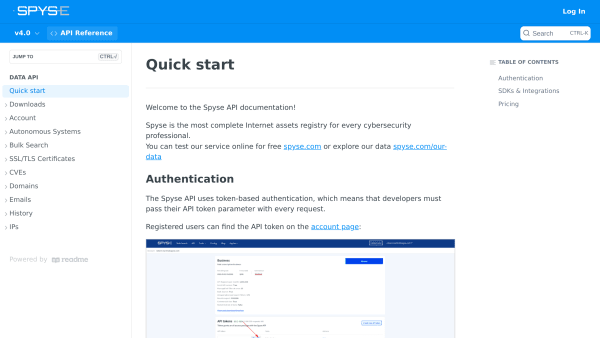 Spyse's website screenshot