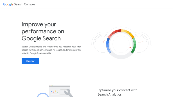 Google Search Console's website screenshot