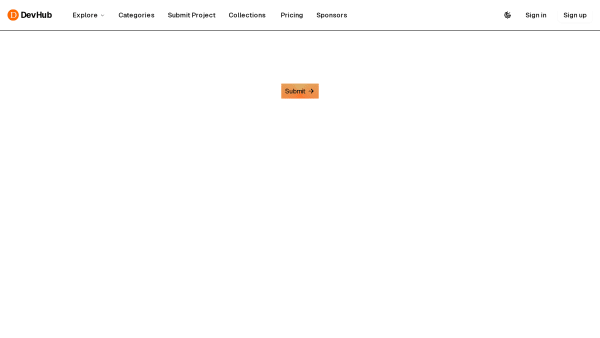 DevHub's website screenshot