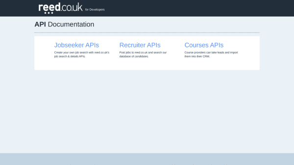Reed's website screenshot