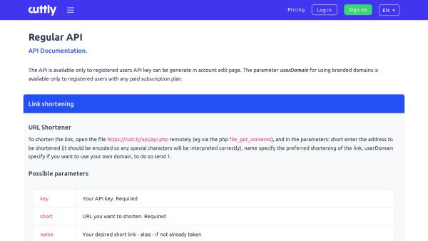 Cutt.ly's website screenshot