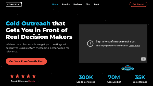 Convert.ai's website screenshot