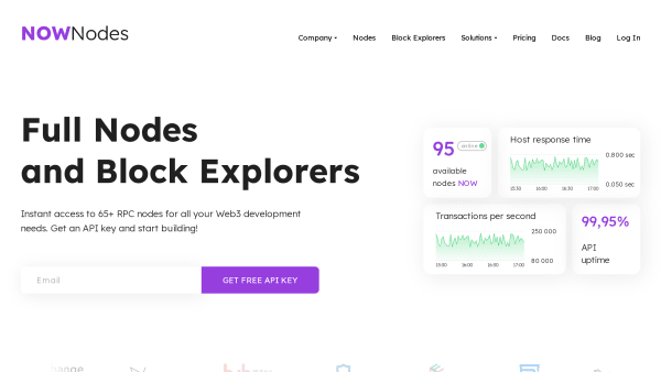 Nownodes's website screenshot