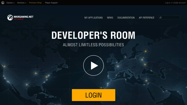 Wargaming.net's website screenshot