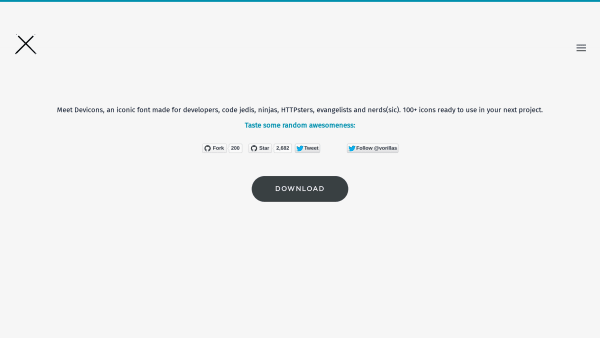 Devicons's website screenshot