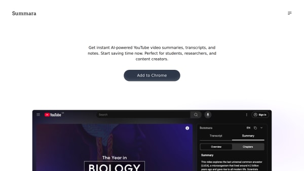 Summara's website screenshot