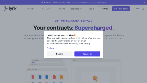 fynk's website screenshot