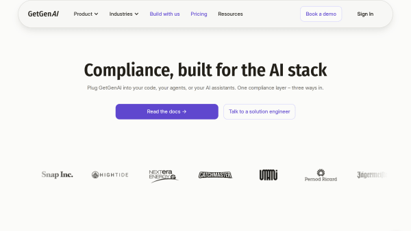 GetGenAI (Packaging Compliance Review)'s website screenshot