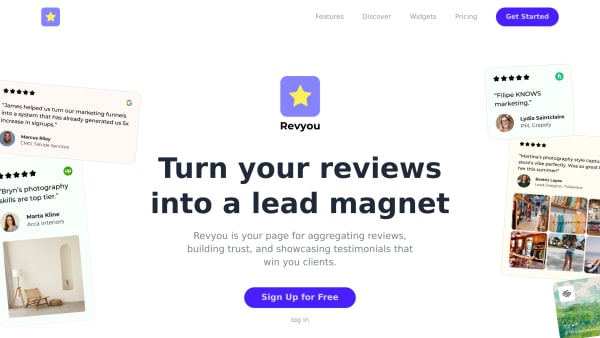 Revyou's website screenshot