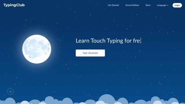 TypingClub's website screenshot