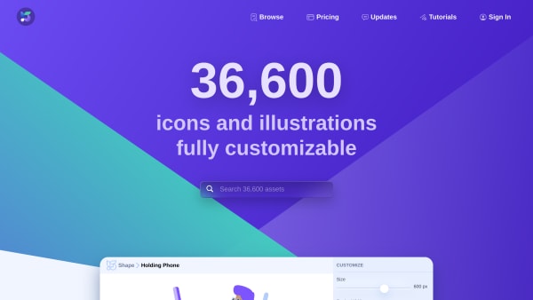Shape's website screenshot