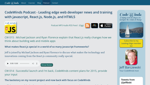 Code Winds's website screenshot