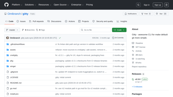 gitty's website screenshot