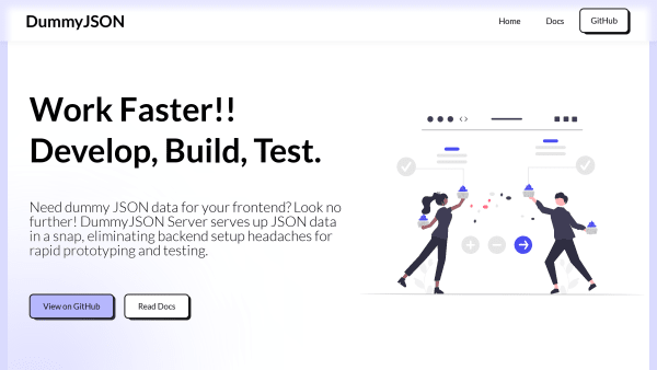 DummyJSON's website screenshot