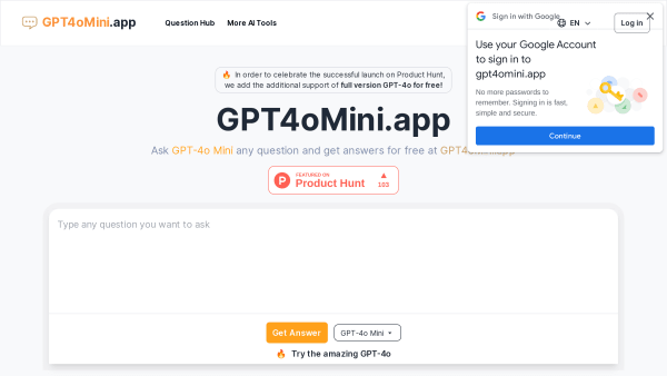 GPT4oMini's website screenshot