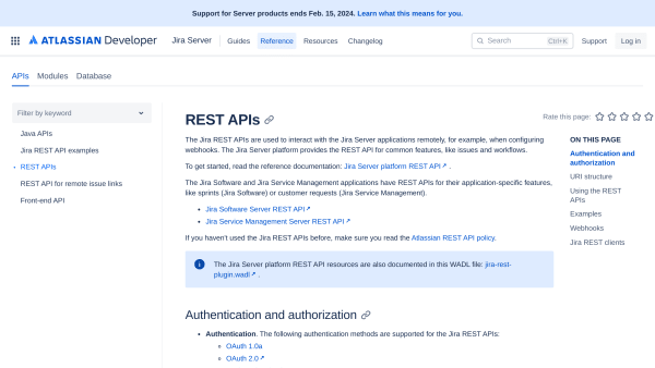 JIRA's website screenshot