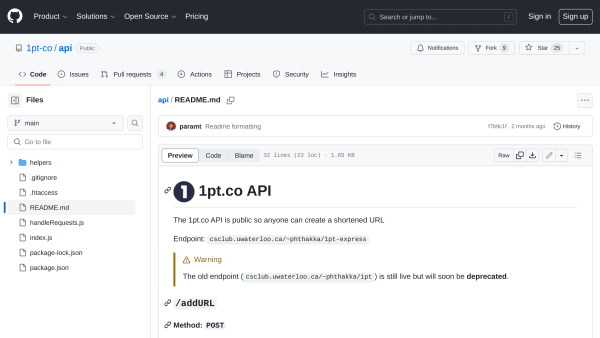 1pt's website screenshot